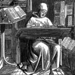 monk transcribing book